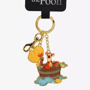 Loungefly Disney Winnie the Pooh Tigger Bathtime Multi-Charm Keychain
